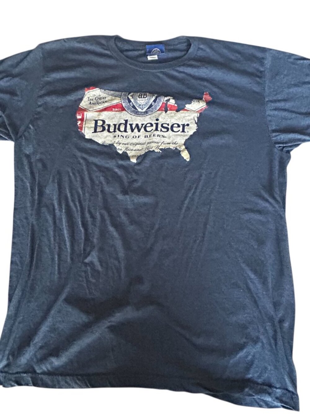 BKE Brew City Budweiser America Map T-Shirt Tee Size Large - Picture 11 of 11